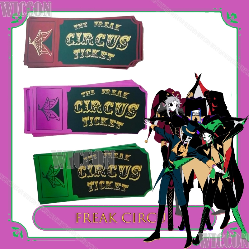 Anime Merchandise Women - Цирковая билетная карта Freak Красный Зеленый