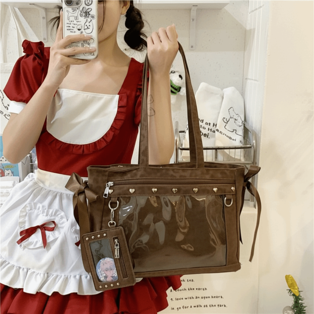 Сумка-тоут Harajuku Y2K с бант – обзор и цена Anime Merchandise Women